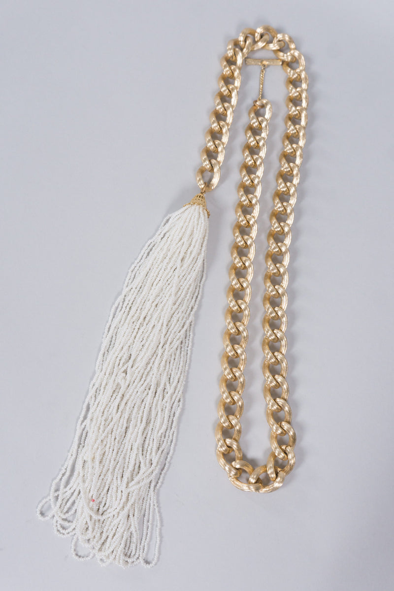 Vintage Beaded Tassel Chain Belt or Necklace