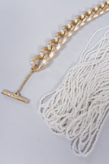 Vintage Beaded Tassel Chain Belt or Necklace