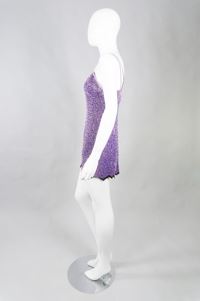 Naeem Khan Riazee Beaded Cocktail Mini Slip Dress Recess Naeem Khan Riazee Beaded Cocktail Mini Slip Dress Recess