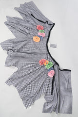 Comme Des Garcons Applique Gingham Wrap Skirt