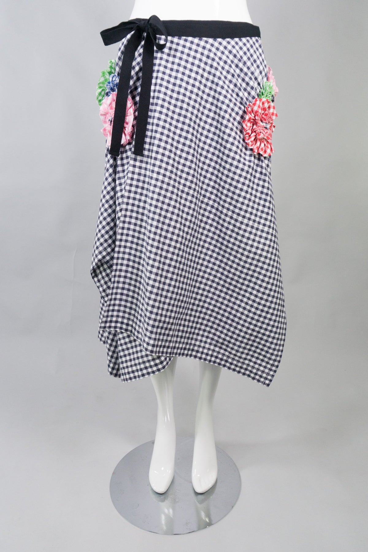 スカート 2017AW Comme des Garcons wrap skirt Comme Des Garcons Applique Gingham Wrap Skirt – Recess