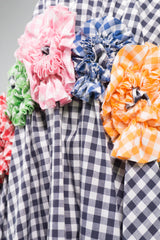 Comme Des Garcons Applique Gingham Wrap Skirt