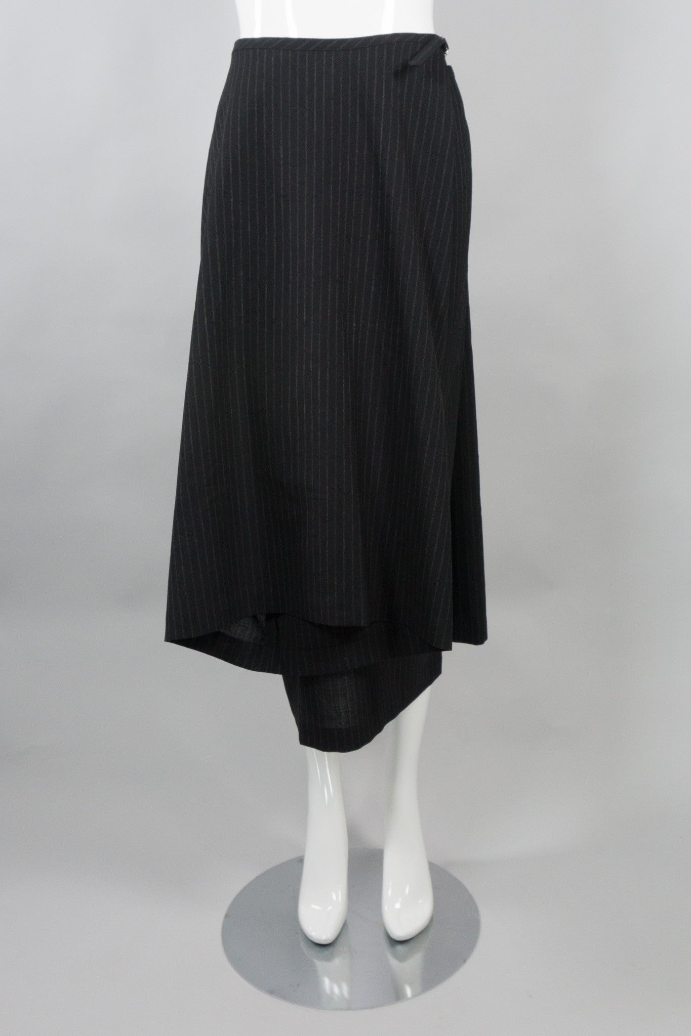 Tricot Comme des Garcons Pinstripe Convertible Apron Skirt