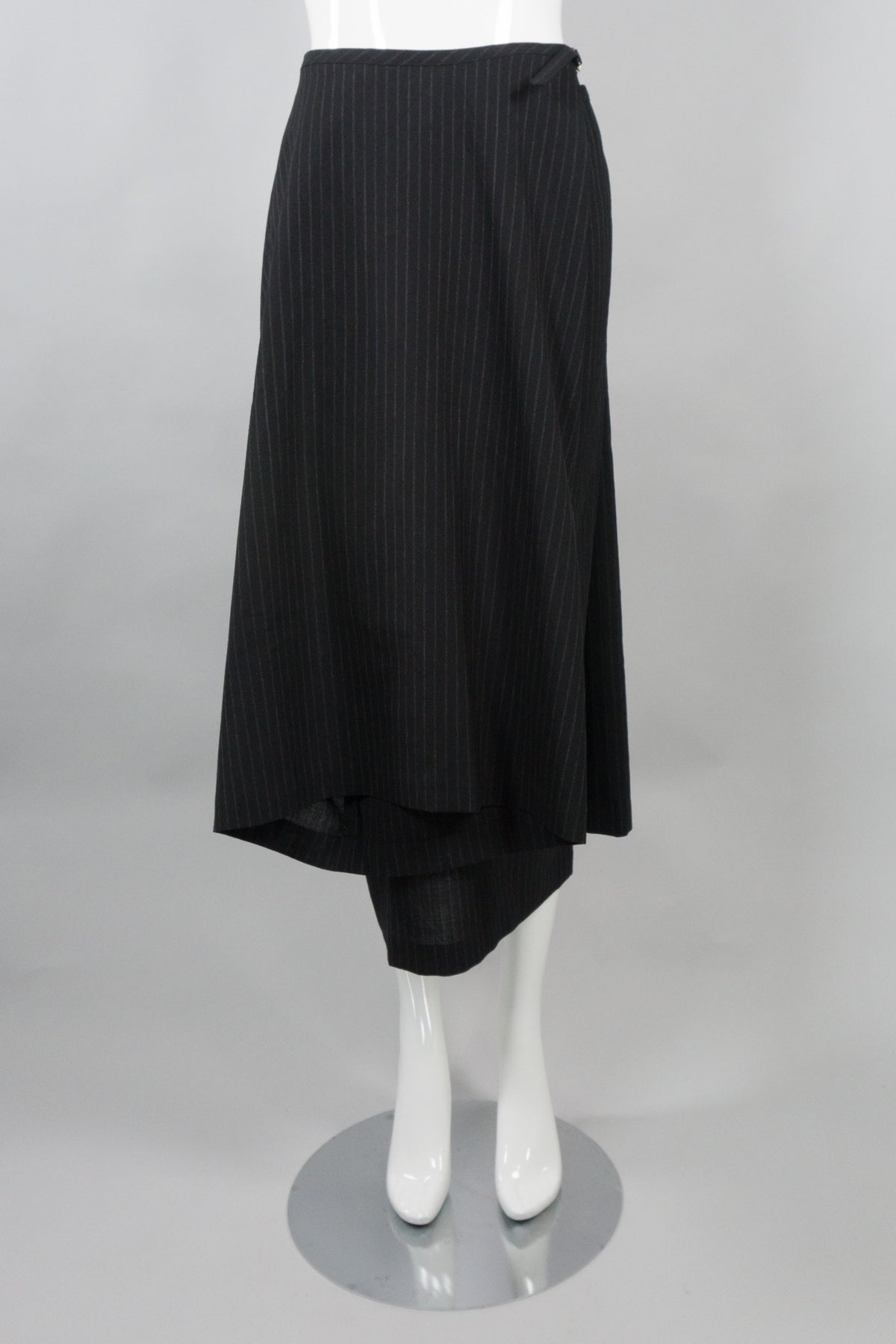 【tricot COMME des GARCONS】 long skrit Tricot Comme des Garcons Pinstripe Convertible Apron Skirt – Recess