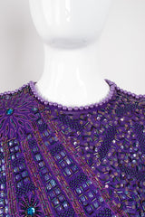 Zandra Rhodes Rare Collectable Beaded Draped Petal Cocktail Dress