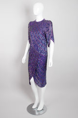 Zandra Rhodes Rare Collectable Beaded Draped Petal Cocktail Dress