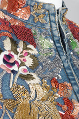 Alexander McQueen Beaded Denim Cutaway Coat