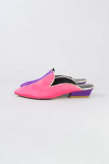 Charles Jourdan Carnival Silk Colorblock Mules