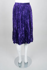 Yves Saint Laurent Rive Gauche Ultra Violet Crushed Velvet Skirt