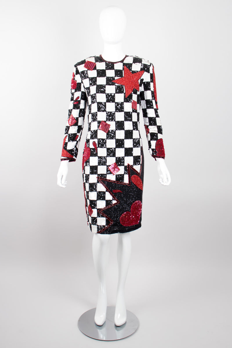 sequin check dress Checkered Sequin Dress Hemline River Oaks