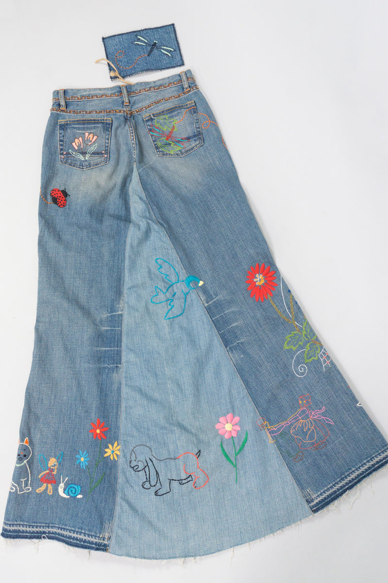 Polo Ralph Lauren Storybook Embroidered Denim Skirt