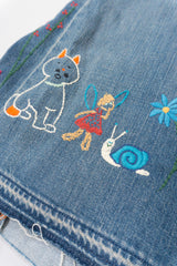 Polo Ralph Lauren Storybook Embroidered Denim Skirt