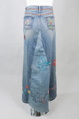 Polo Ralph Lauren Storybook Embroidered Denim Skirt