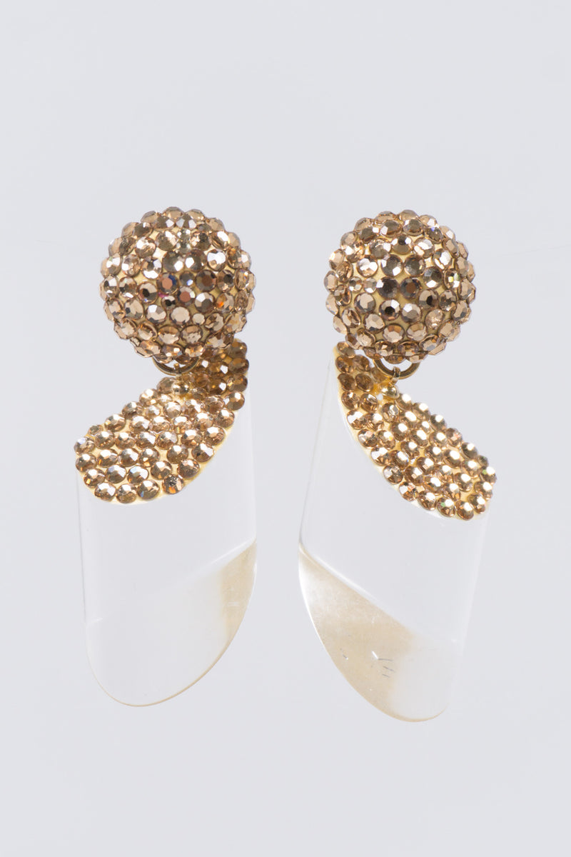 Richard Kerr Swarovski Crystal Lucite Drop Earrings