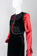 Oscar de la Renta Vintage Embellished Velvet Vest & Skirt Set