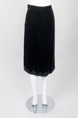 Oscar de la Renta Vintage Embellished Velvet Vest & Skirt Set