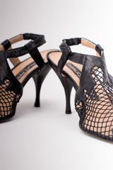 Maud Frizon Mesh Open Toe Heels