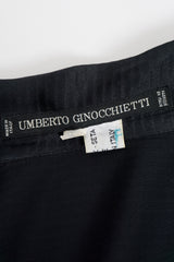 Umberto Ginocchiette Vintage Convertible Collar Silk Pajama Blouse