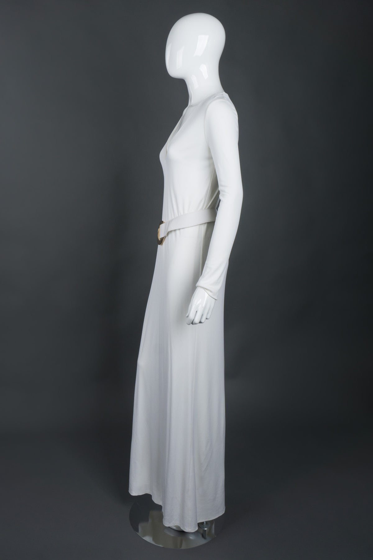 Tom Ford Gucci Iconic 1996 White Jersey Gown with Belt – Recess