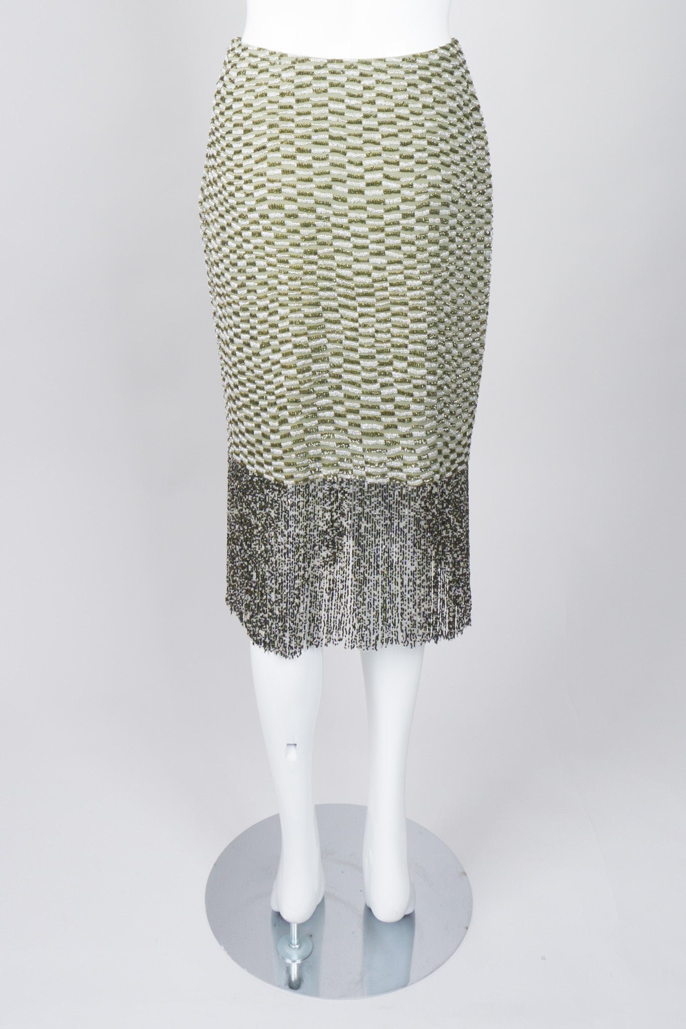 Carolina Herrera Bead Fringe Skirt