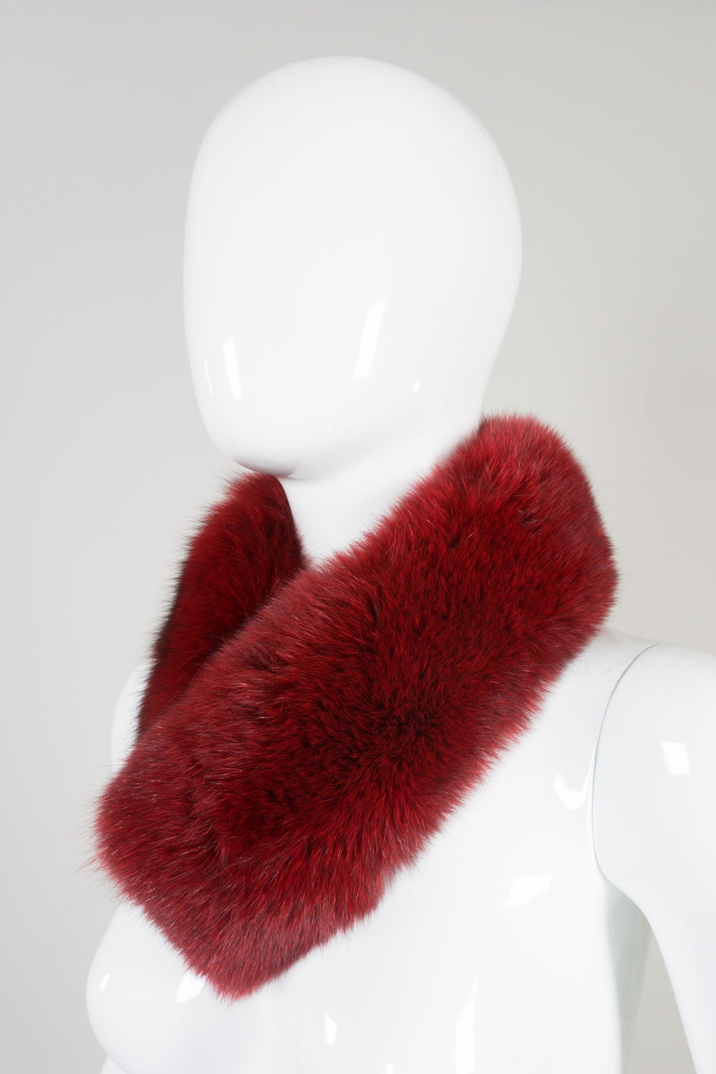 Saks Fifth Avenue Dramatic Fox Fur Collar Scarf