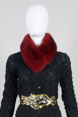 Saks Fifth Avenue Dramatic Fox Fur Collar Scarf