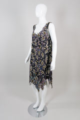 Liilie Rubin Vintage Beaded Leaf Sheath Dress