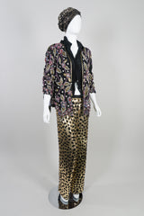 Cassandra Stone Vintage Gold Leopard Sequin Jogger PantCassandra Stone Vintage Gold Leopard Animal Sequin Jogger Pant