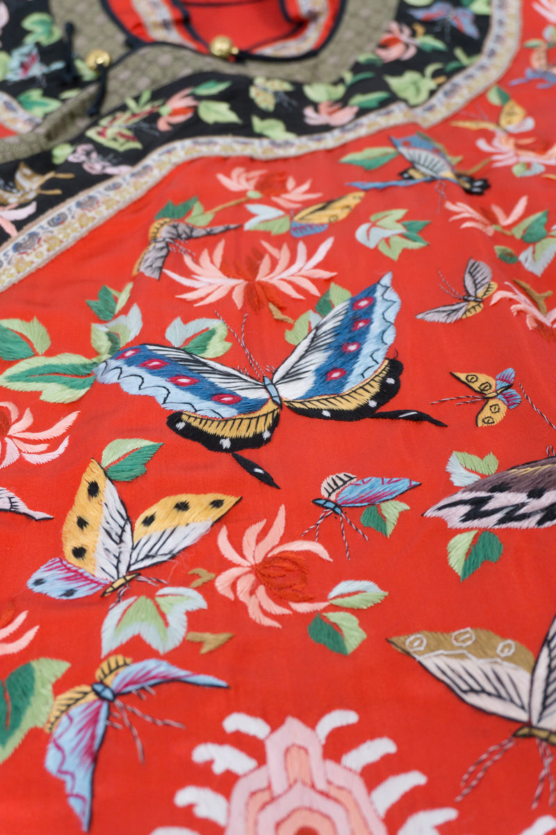 Vintage Chinese Rainbow Butterfly Embroidered Jacket