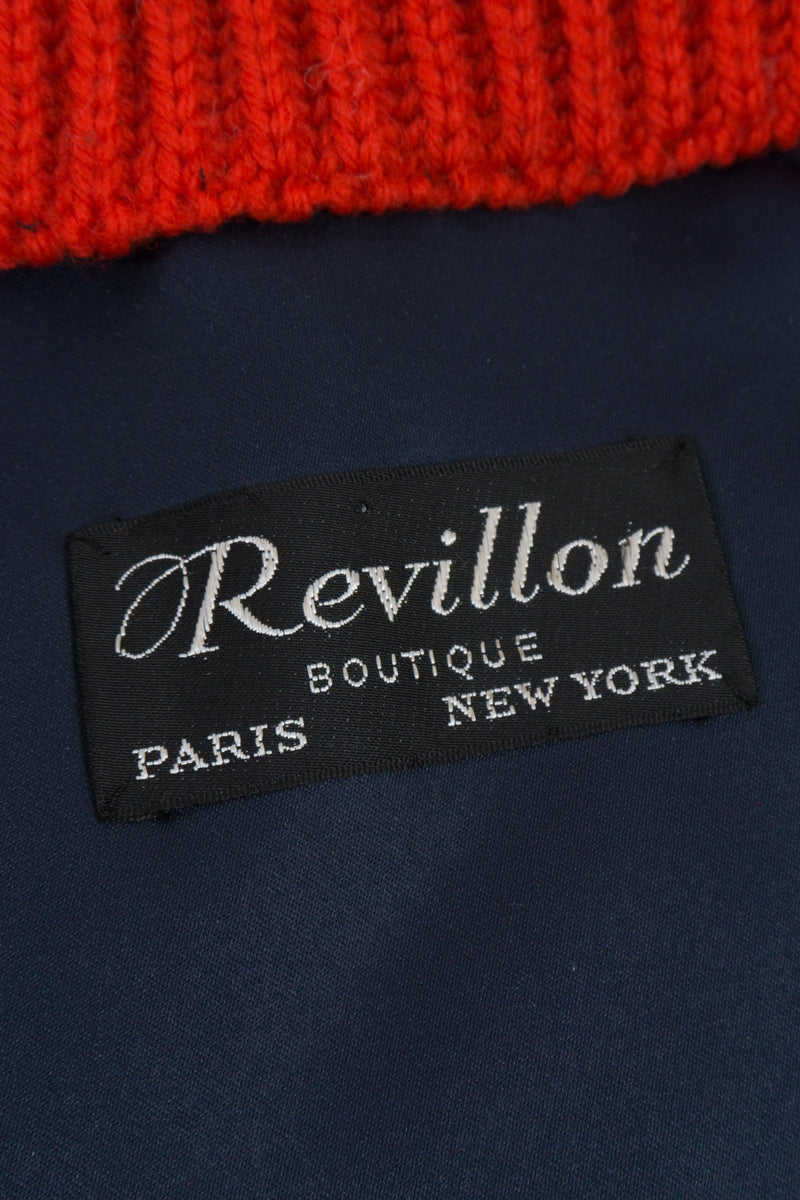 Vintage Revillon Label