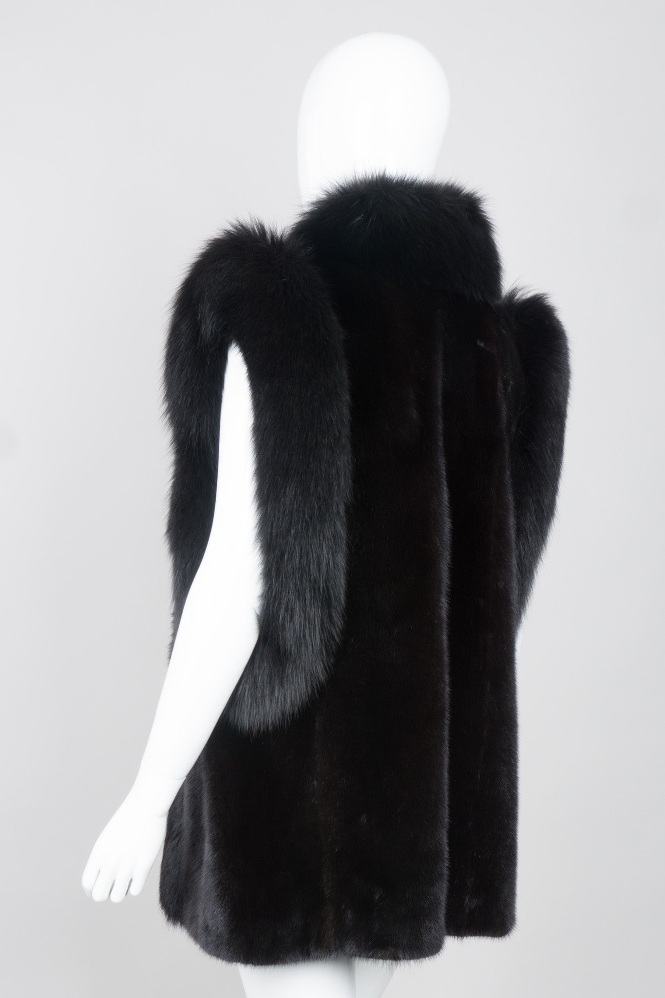 Vintage Long Mink & Fox Fur Vest