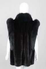 Vintage Long Mink & Fox Fur Vest