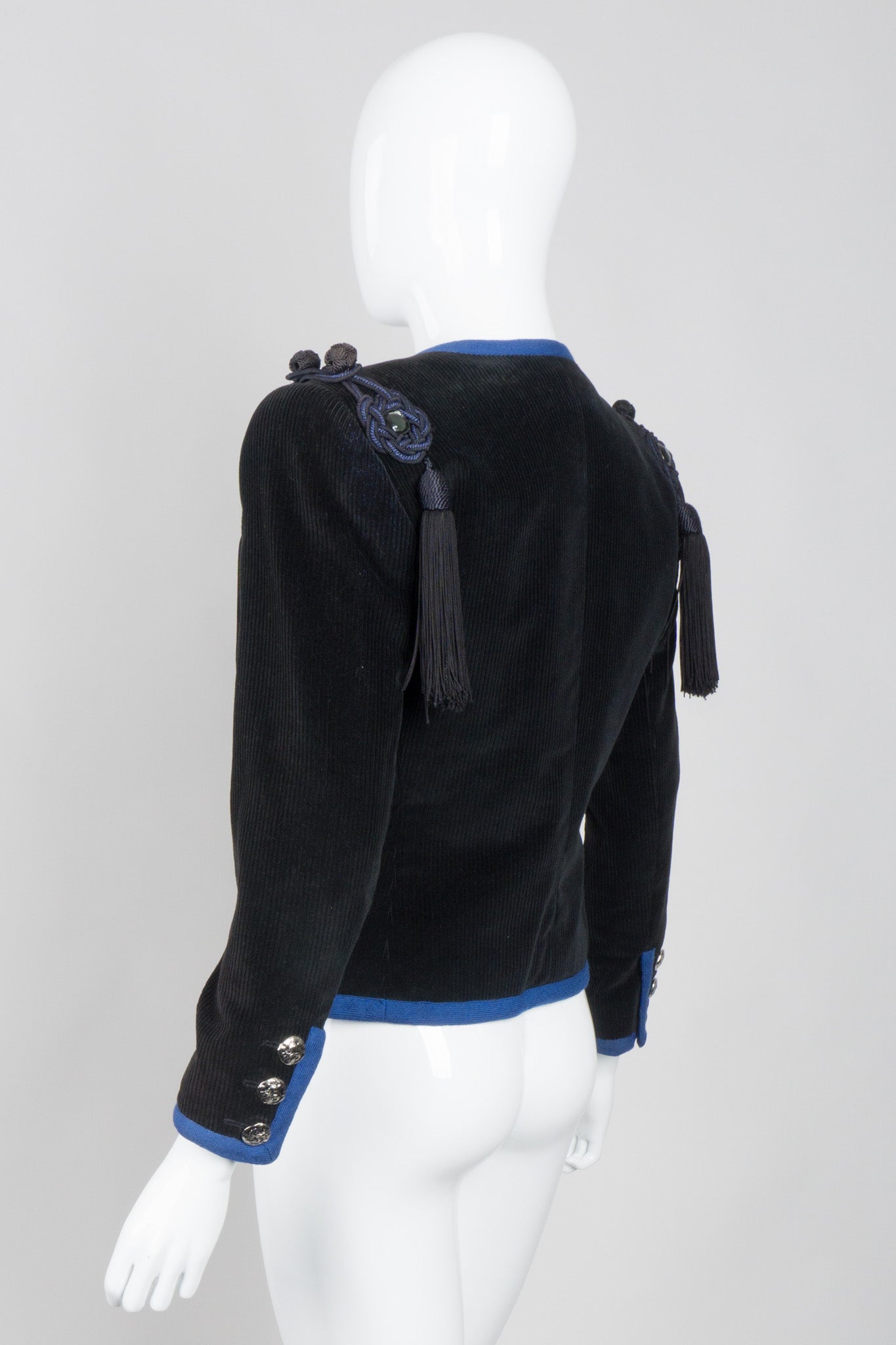 Saint Laurent Rive Gauche Vintage Corduroy Tassel Jacket