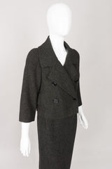 Christian Dior Vintage Boxy Tweed Jacket & Skirt Suit Set