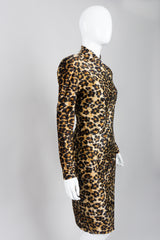 Patrick Kelly Rare Vintage Stretch Velvet Leopard Cocktail Dress