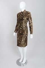 Patrick Kelly Rare Vintage Stretch Velvet Leopard Cocktail Dress