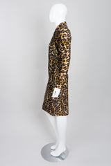 Patrick Kelly Rare Vintage Stretch Velvet Leopard Cocktail Dress