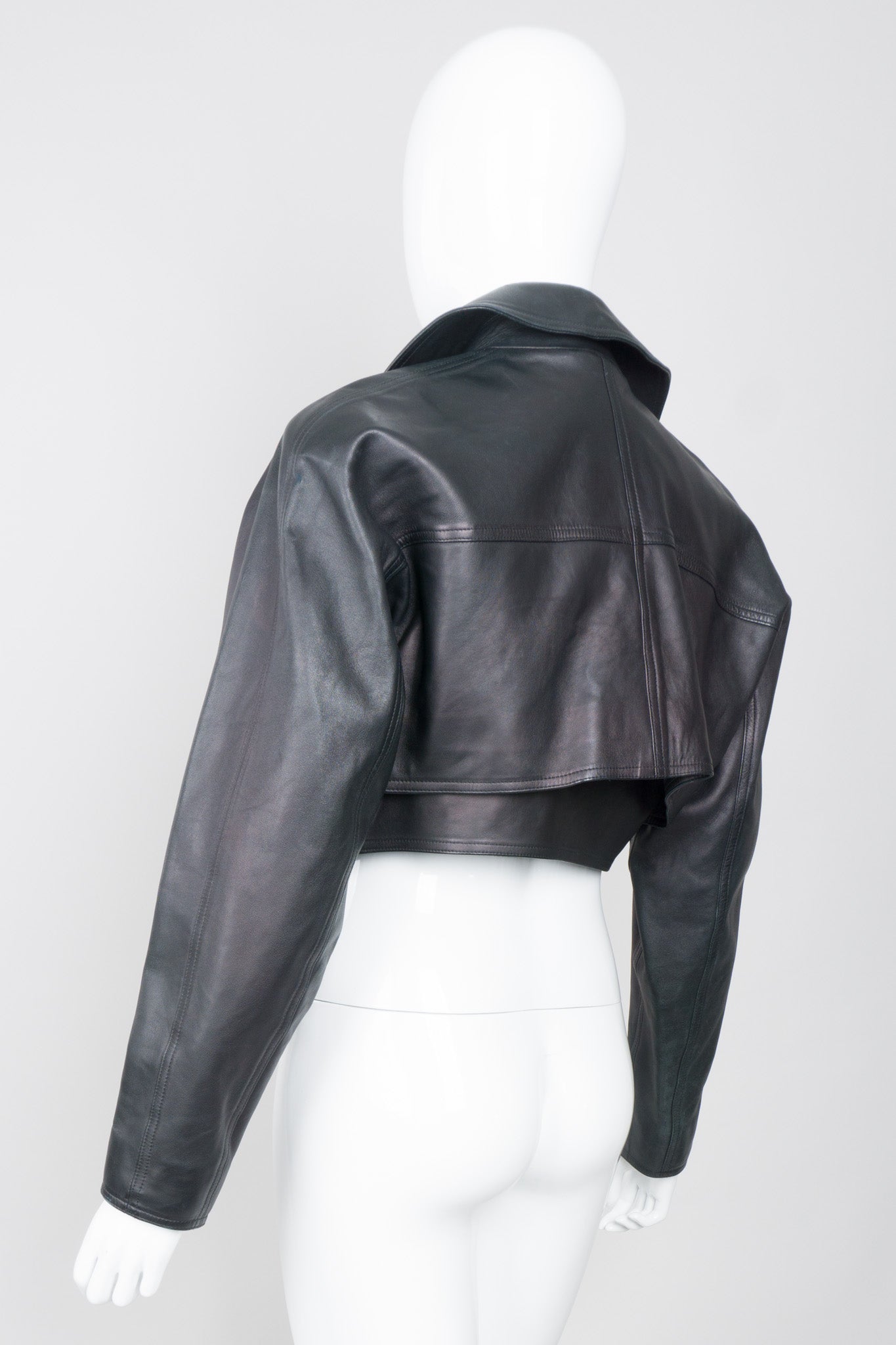 Alaïa Cropped Leather Biker Jacket