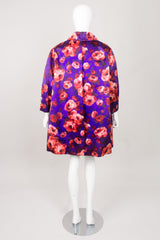 Originale Classic Silk Floral Cocoon Coat 