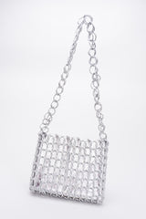 Walborg Silver Metal Link Bag Inspired by Paco Rabanne