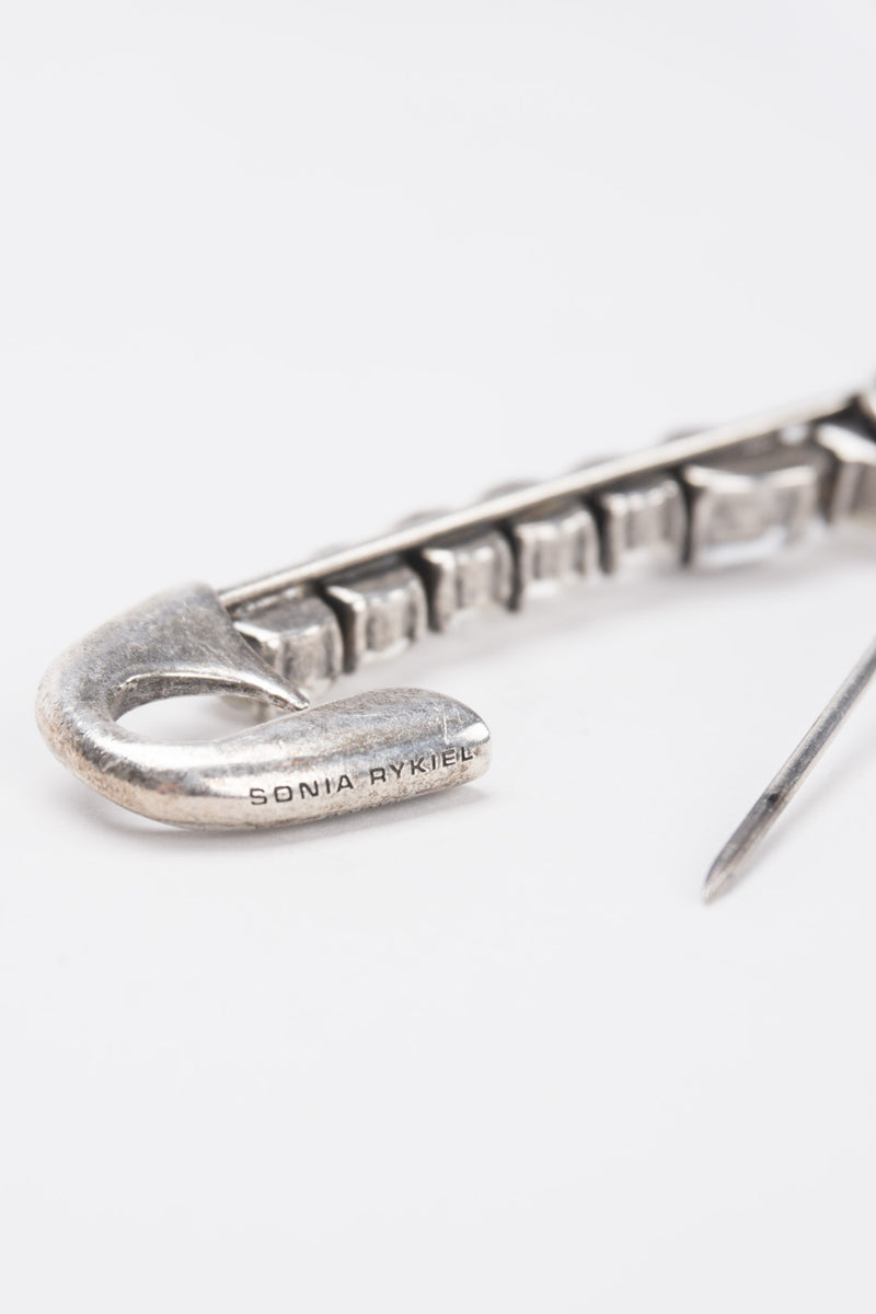 Sonia Rykiel Crystal Embellished Safety Pin Brooch