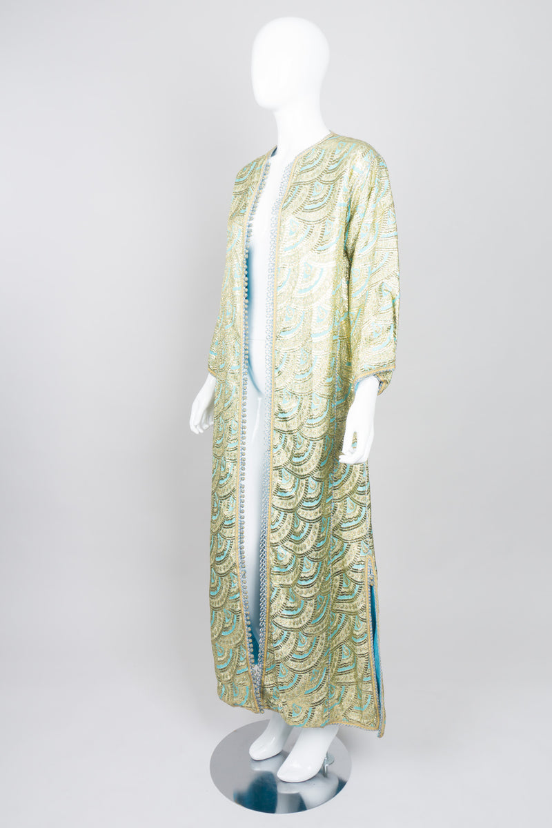 Maroc Vintage Gold Brocade Moroccan Caftan Robe