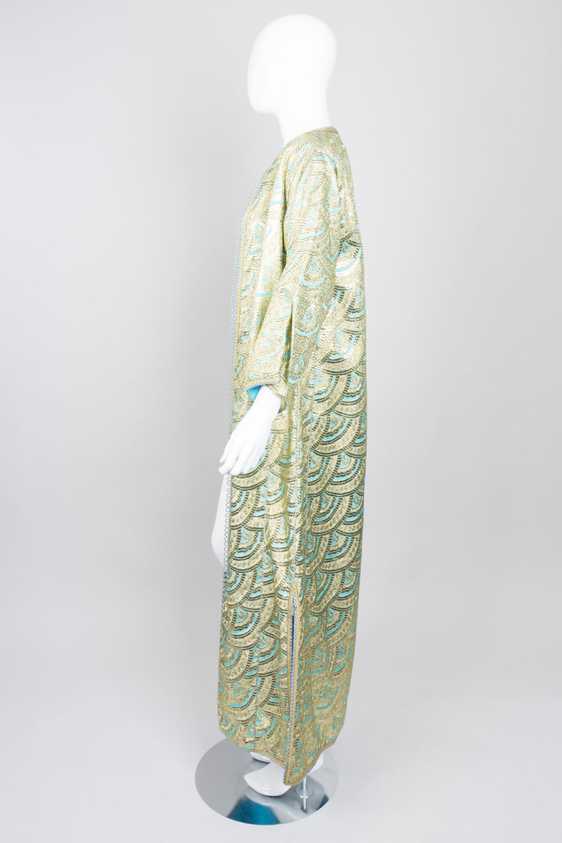 Maroc Vintage Gold Brocade Moroccan Caftan Robe Recess Maroc Vintage Gold Brocade Moroccan Caftan Robe Recess