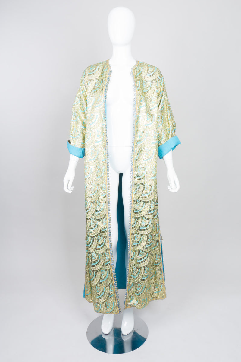 Maroc Vintage Gold Brocade Moroccan Caftan Robe