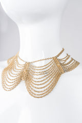 Vintage Etruscan Filigree Chain Collar Necklace