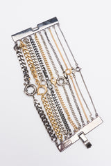 Jean Paul Gaultier Ring Clasp Multi Chain Cuff Bracelet