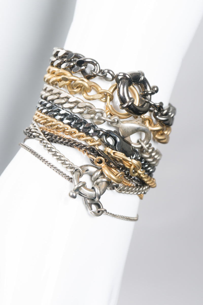 Jean Paul Gaultier Ring Clasp Multi Chain Cuff Bracelet