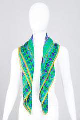 Yves Saint Laurent Diamond Harlequin Silk Scarf