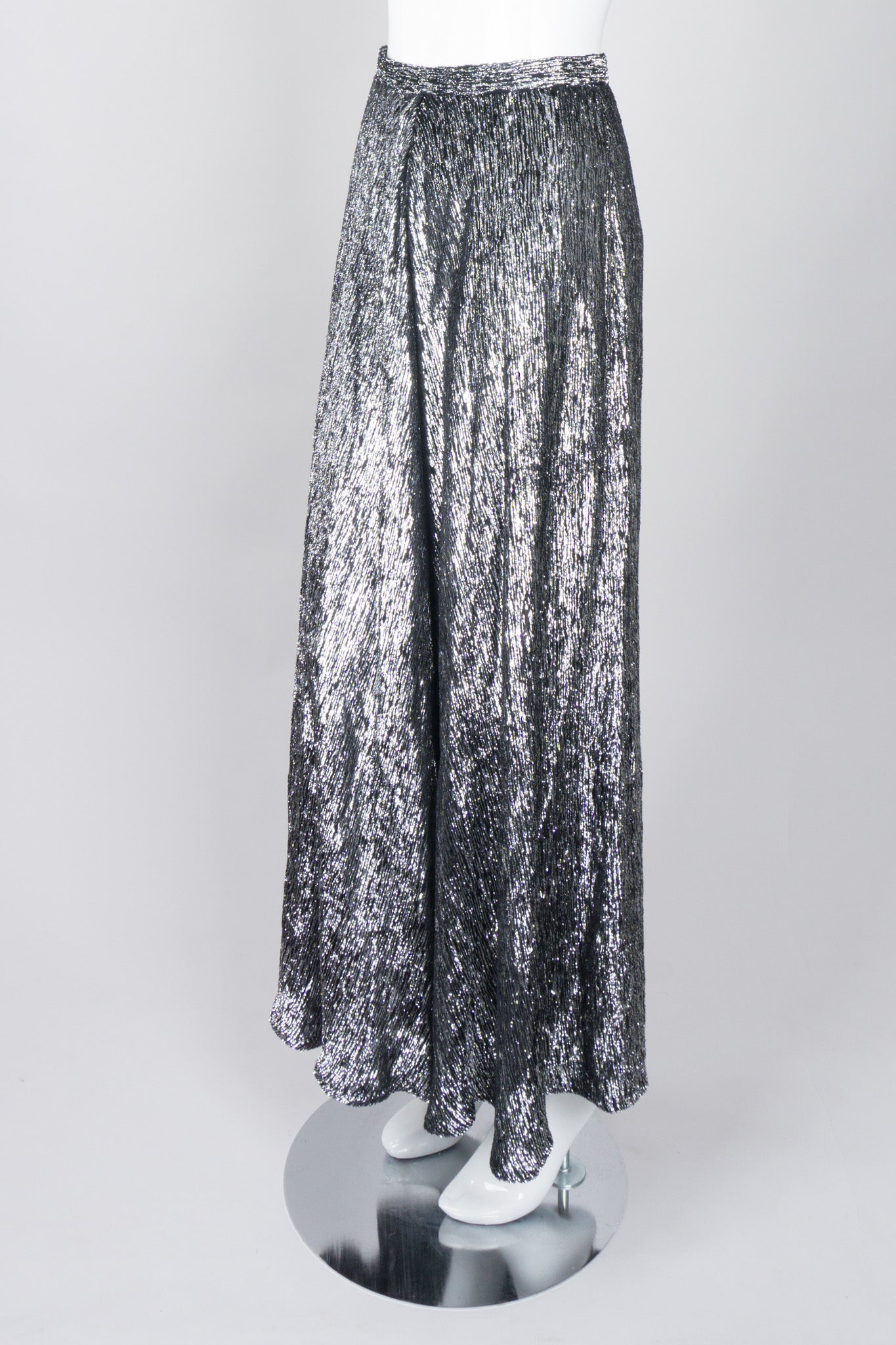 Geoffrey Beene Metallic Velvet Lamé Top and Skirt Set