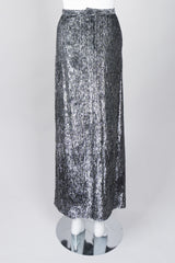 Geoffrey Beene Metallic Velvet Lamé Top and Skirt Set